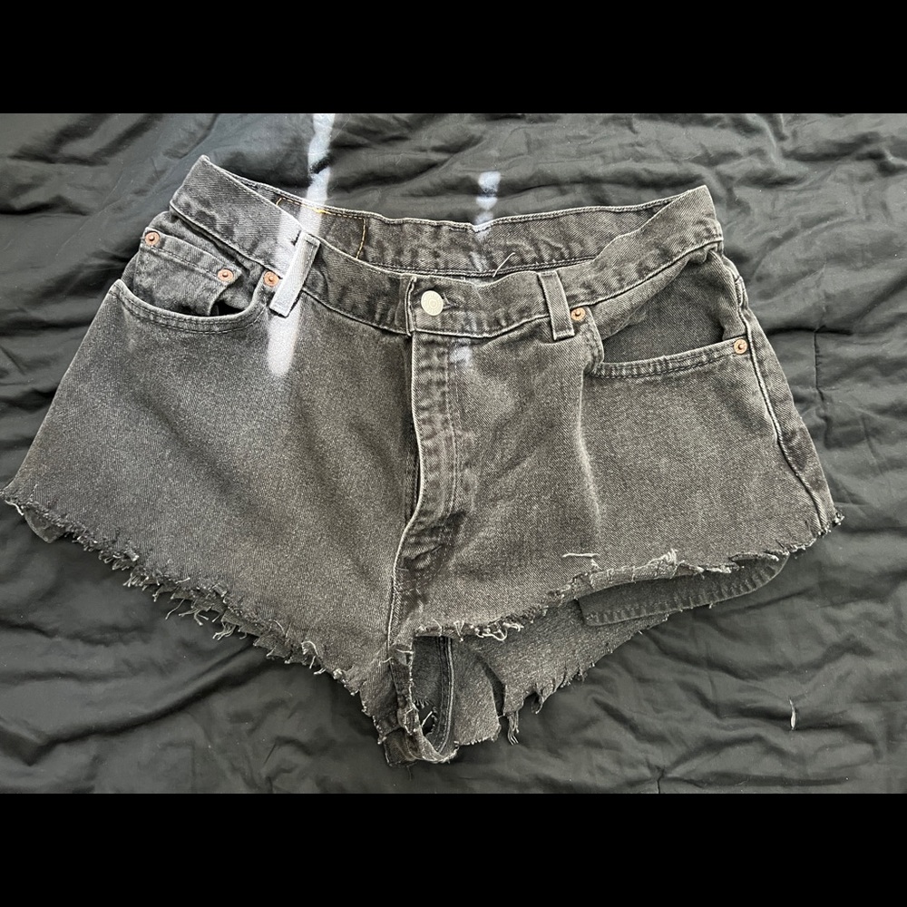 Black Vintage Jean Shorts